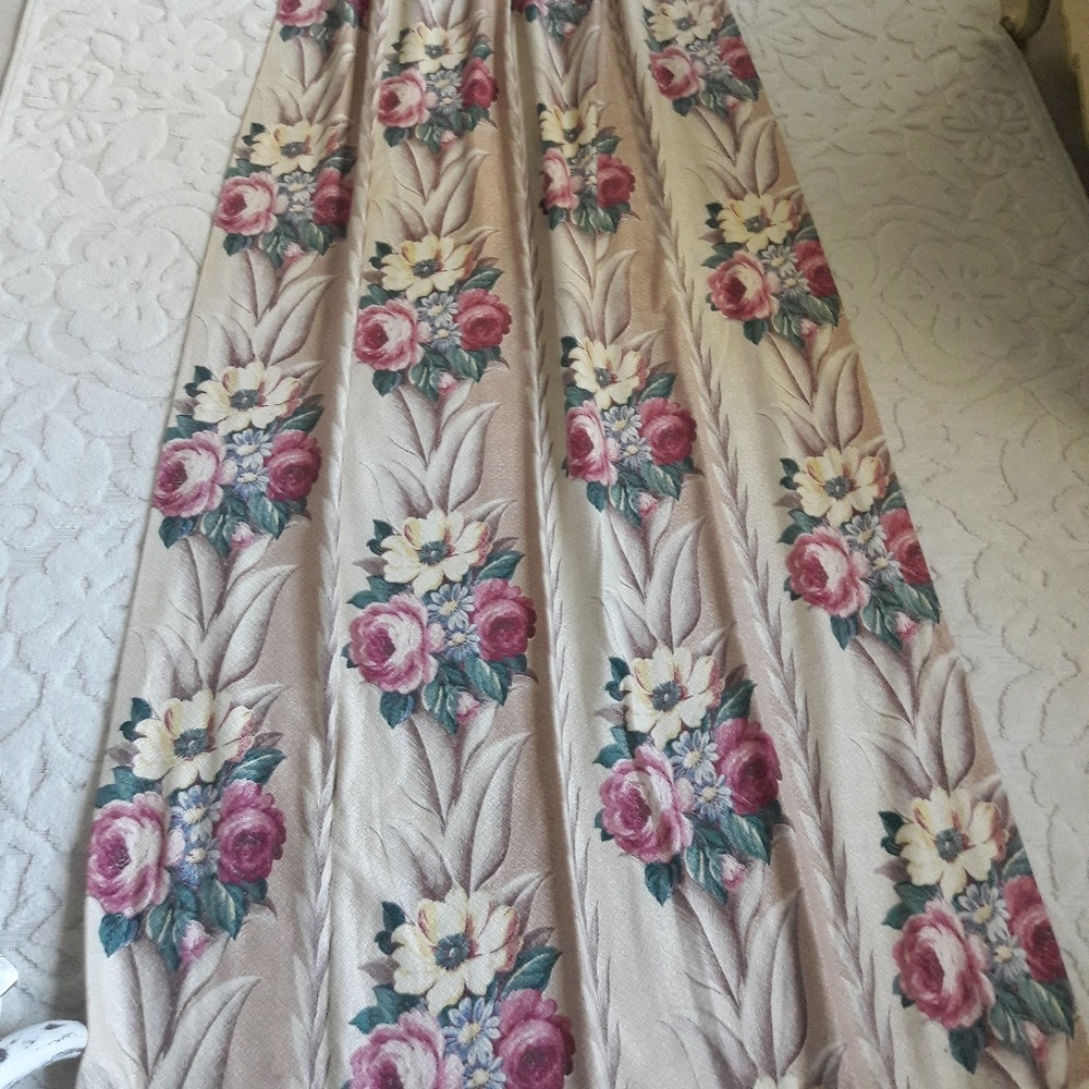 1940'S VTG "GLENCOURT" BARCLOTH PANEL! 87 X 39! - Picture 1 of 8